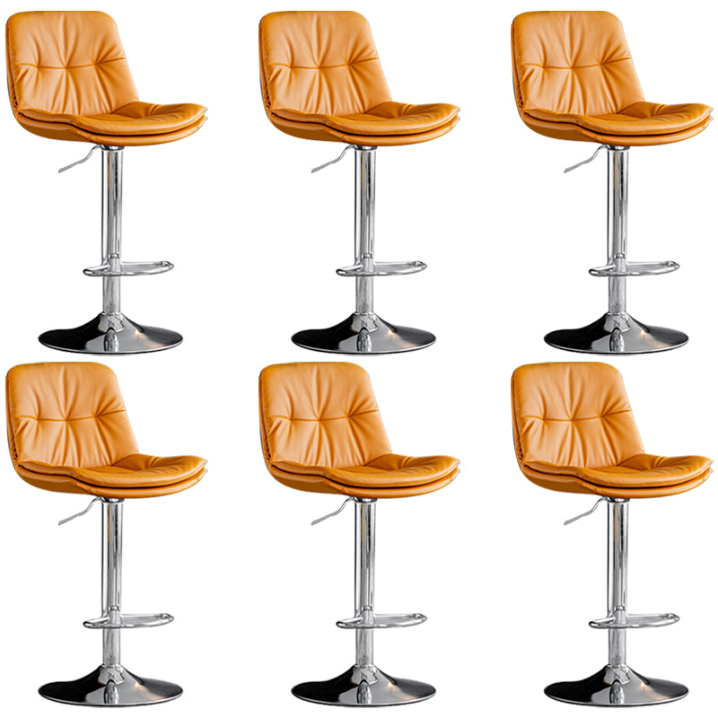 Swivel Adjustable Height Bar Stool Industrial Faux Leather Bristol with Footrest