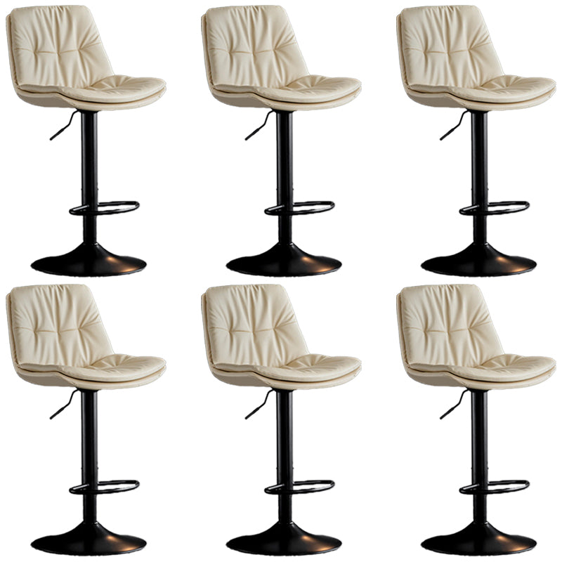 Swivel Adjustable Height Bar Stool Industrial Faux Leather Bristol with Footrest
