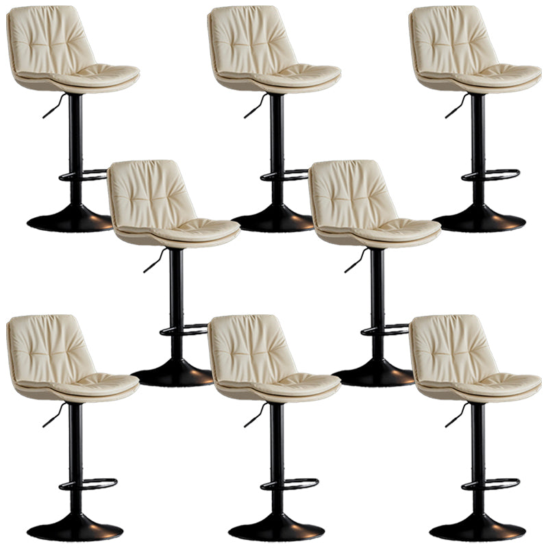 Swivel Adjustable Height Bar Stool Industrial Faux Leather Bristol with Footrest