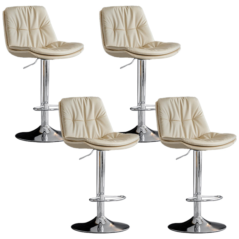 Swivel Adjustable Height Bar Stool Industrial Faux Leather Bristol with Footrest
