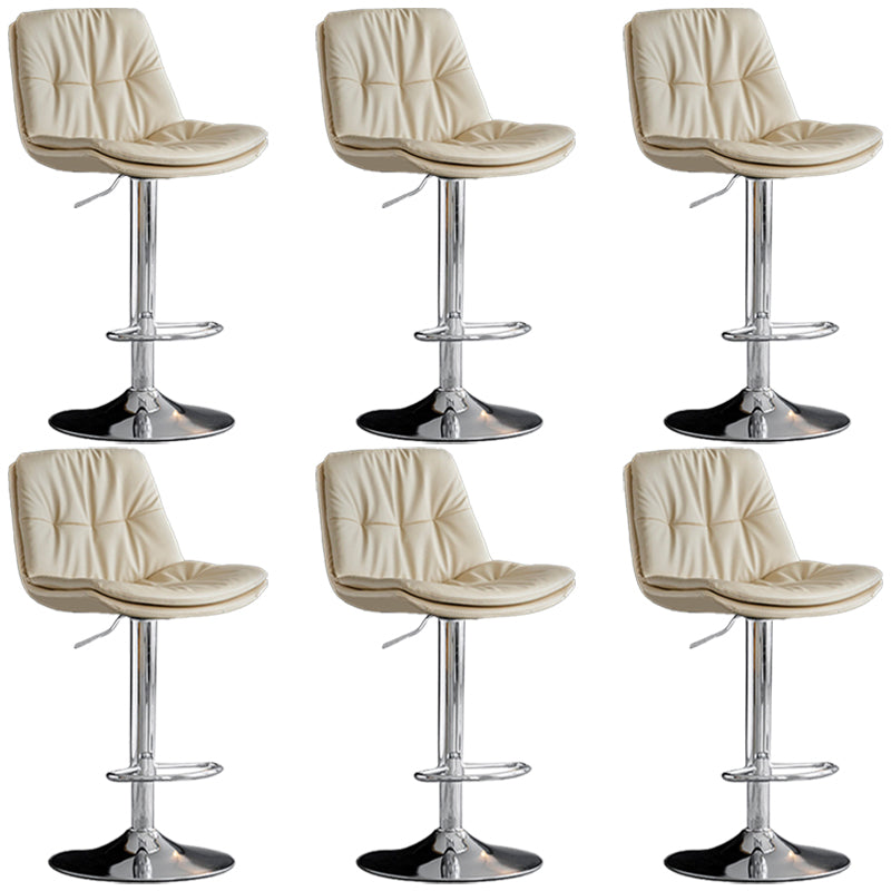 Swivel Adjustable Height Bar Stool Industrial Faux Leather Bristol with Footrest