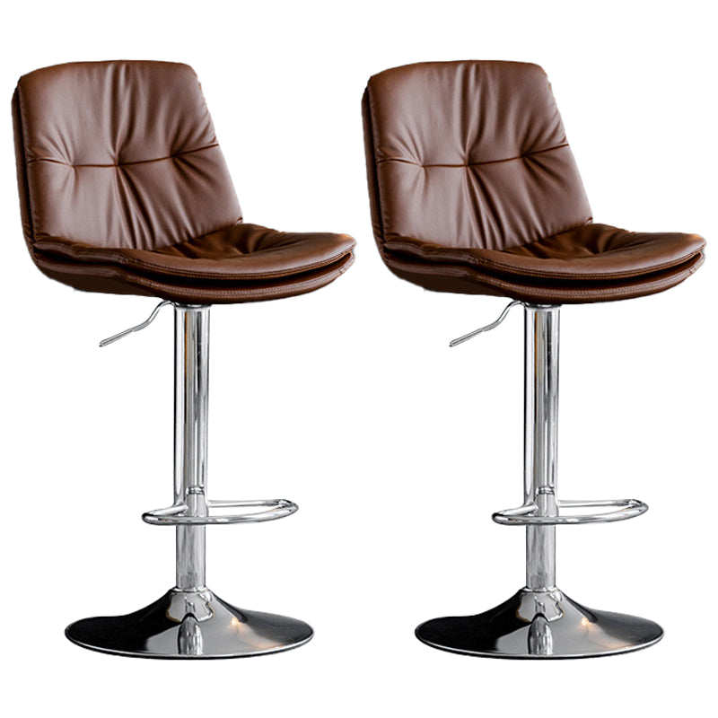 Swivel Adjustable Height Bar Stool Industrial Faux Leather Bristol with Footrest