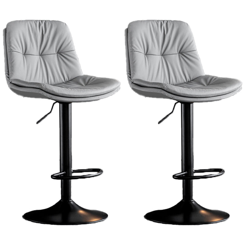 Swivel Adjustable Height Bar Stool Industrial Faux Leather Bristol with Footrest