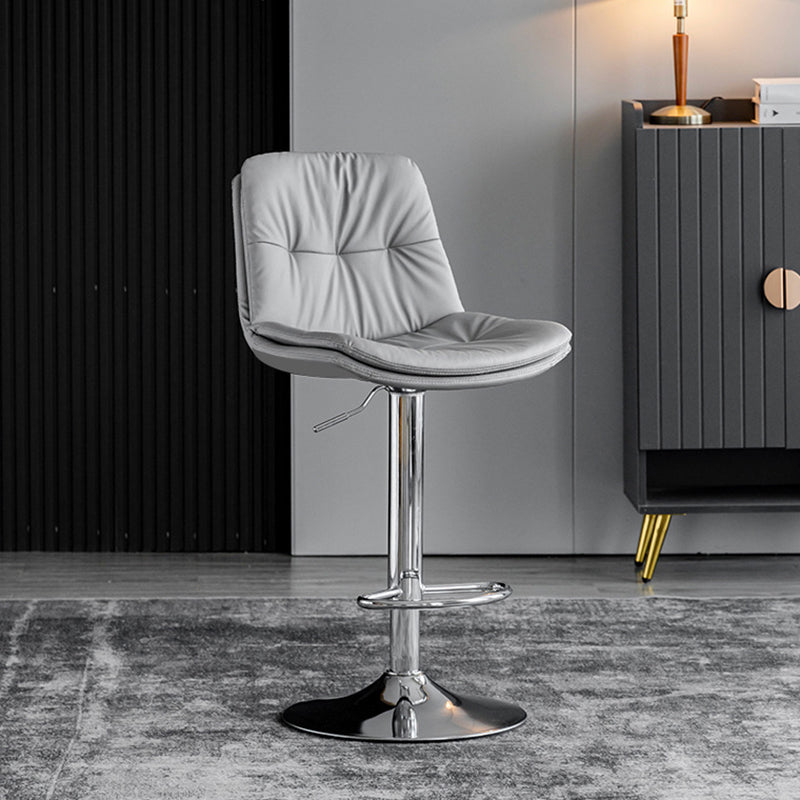 Swivel Adjustable Height Bar Stool Industrial Faux Leather Bristol with Footrest
