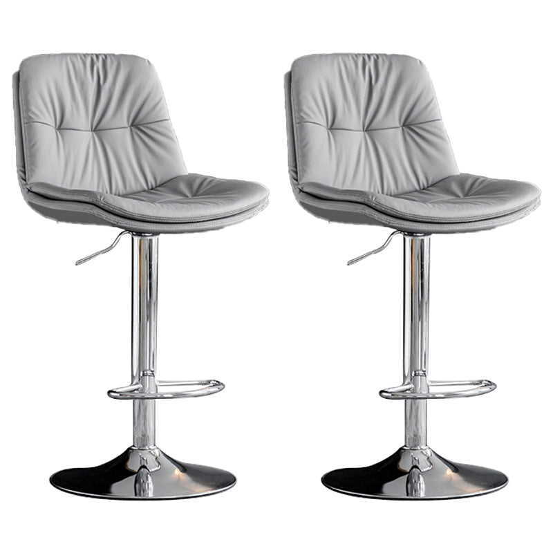 Swivel Adjustable Height Bar Stool Industrial Faux Leather Bristol with Footrest