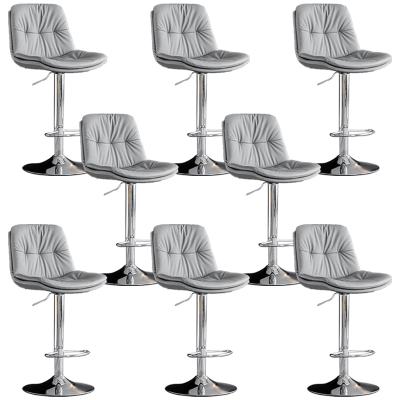 Swivel Adjustable Height Bar Stool Industrial Faux Leather Bristol with Footrest