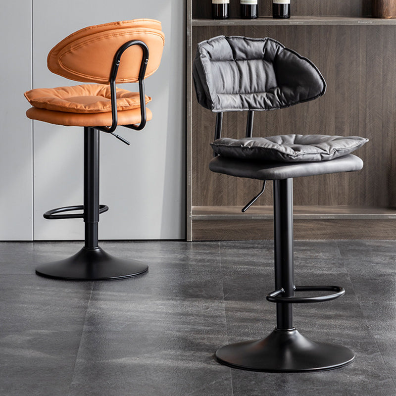 Swivel Adjustable Height Bar Stool Industrial Iron Bar Stool with Footrest