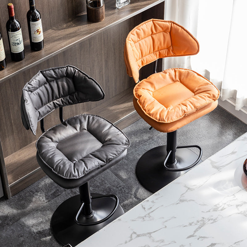 Swivel Adjustable Height Bar Stool Industrial Iron Bar Stool with Footrest