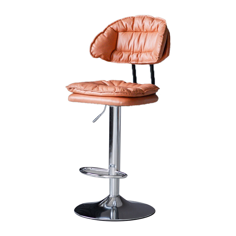 Swivel Adjustable Height Bar Stool Industrial Iron Bar Stool with Footrest
