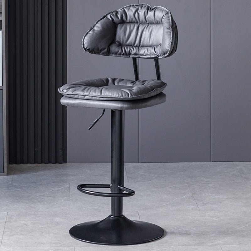 Swivel Adjustable Height Bar Stool Industrial Iron Bar Stool with Footrest
