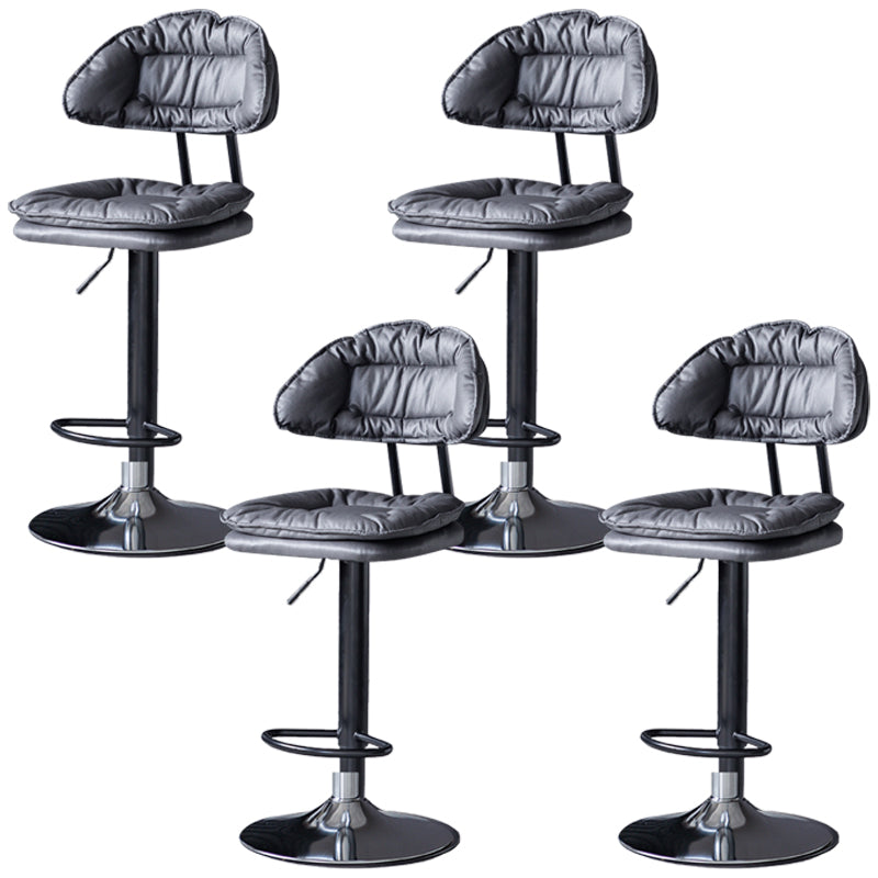 Swivel Adjustable Height Bar Stool Industrial Iron Bar Stool with Footrest