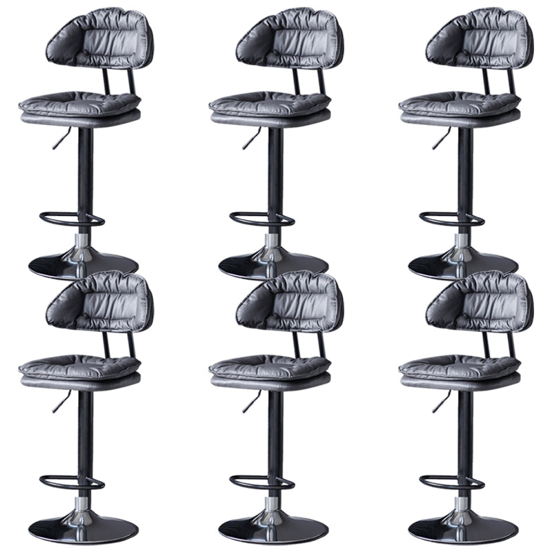 Swivel Adjustable Height Bar Stool Industrial Iron Bar Stool with Footrest