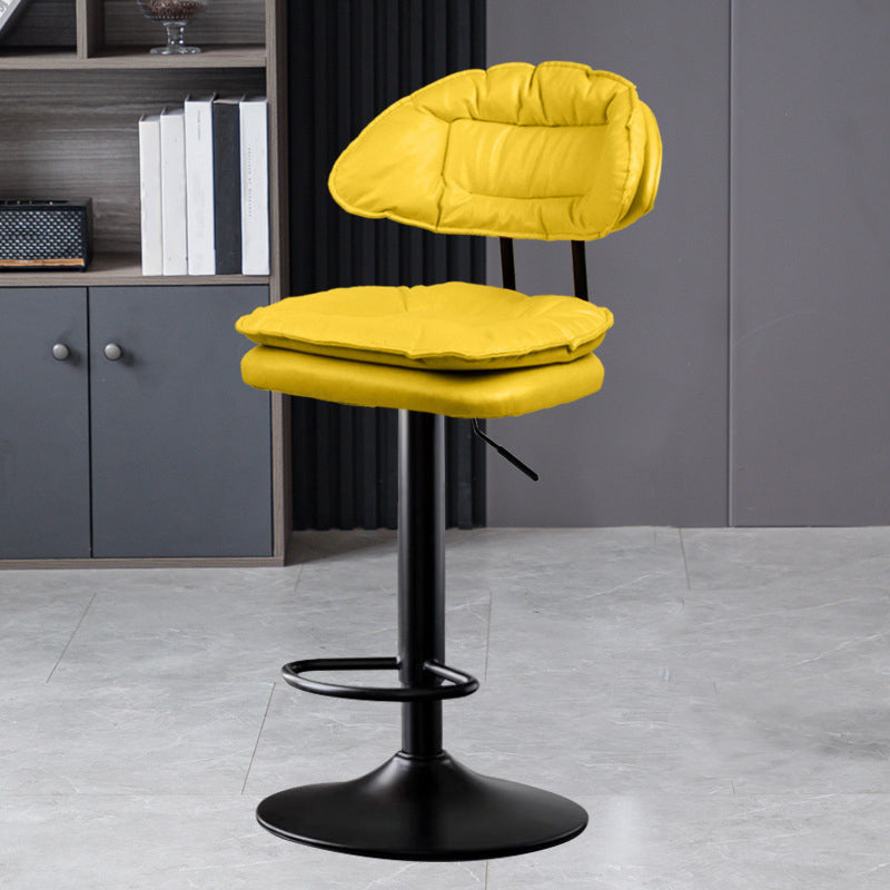 Swivel Adjustable Height Bar Stool Industrial Iron Bar Stool with Footrest