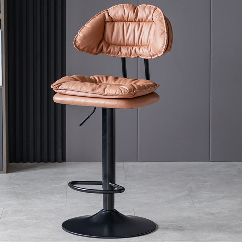 Swivel Adjustable Height Bar Stool Industrial Iron Bar Stool with Footrest