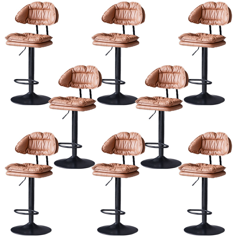 Swivel Adjustable Height Bar Stool Industrial Iron Bar Stool with Footrest