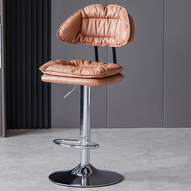 Swivel Adjustable Height Bar Stool Industrial Iron Bar Stool with Footrest