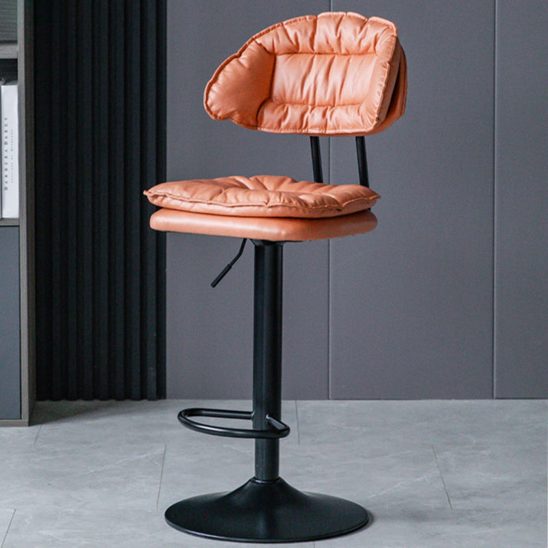 Swivel Adjustable Height Bar Stool Industrial Iron Bar Stool with Footrest