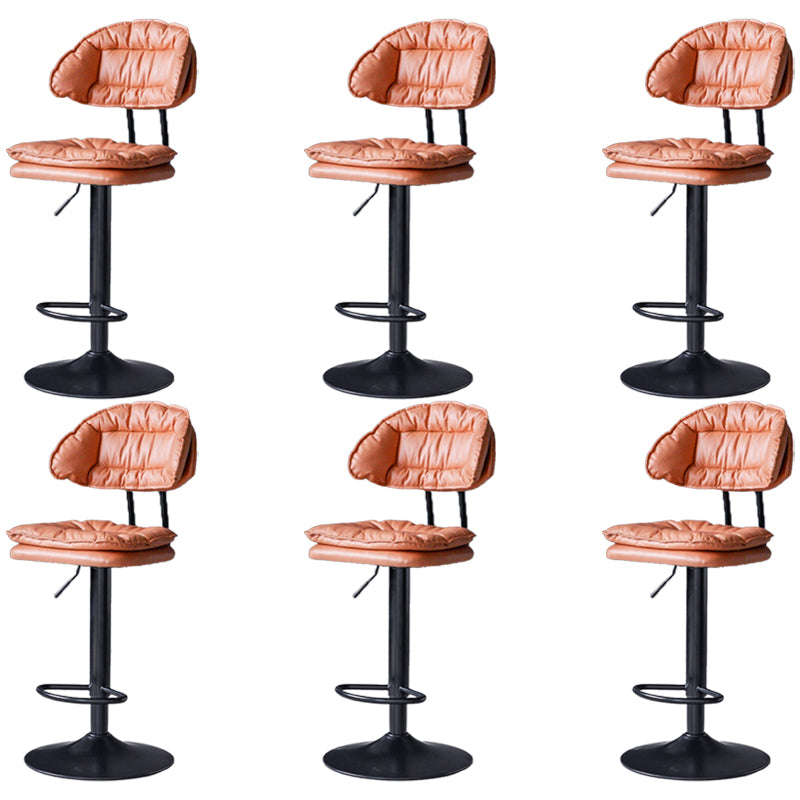Swivel Adjustable Height Bar Stool Industrial Iron Bar Stool with Footrest