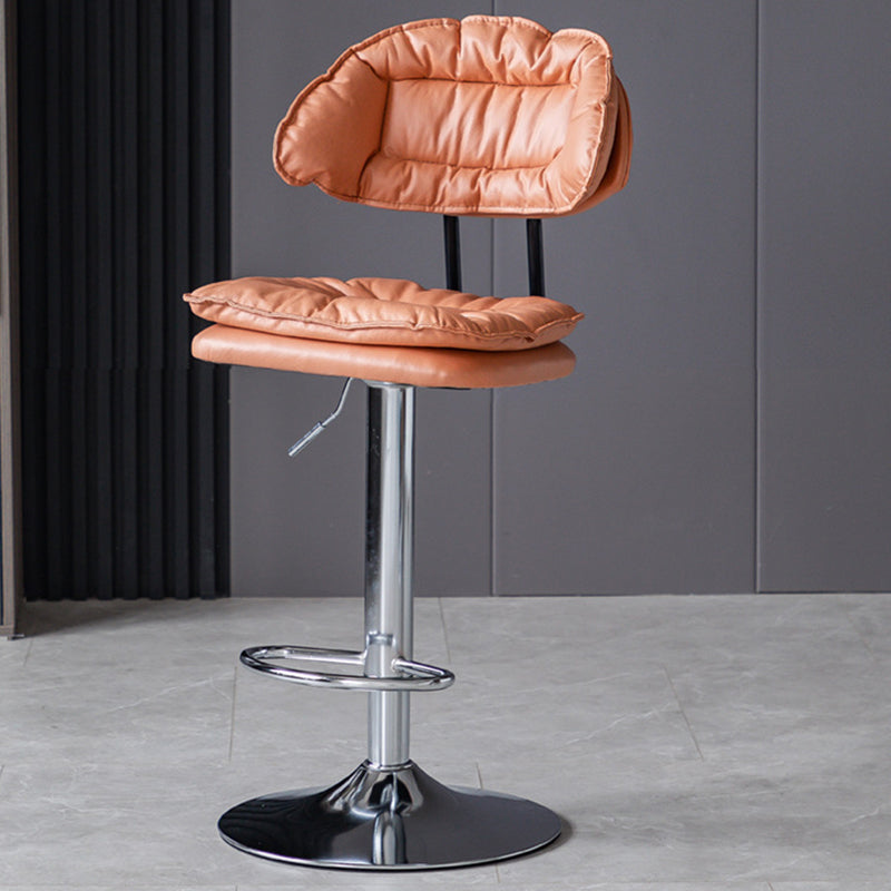 Swivel Adjustable Height Bar Stool Industrial Iron Bar Stool with Footrest