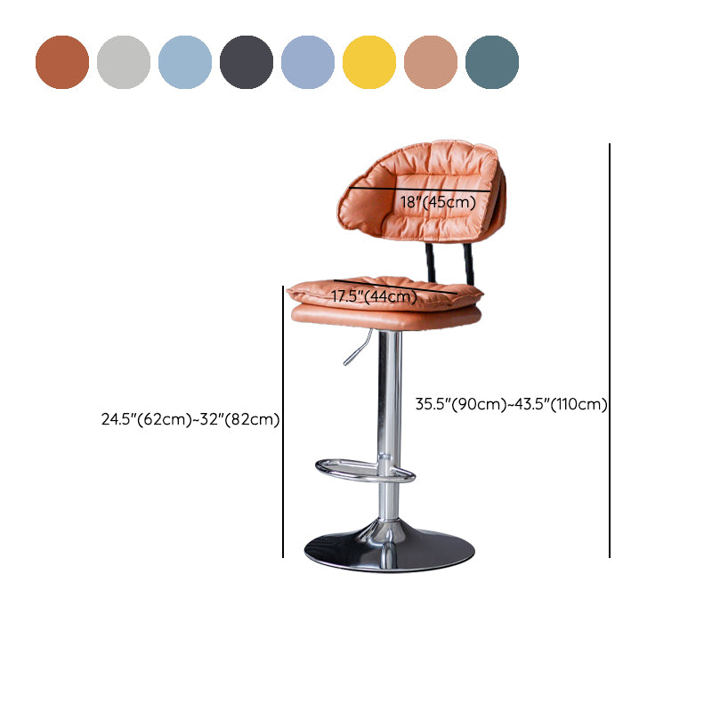 Swivel Adjustable Height Bar Stool Industrial Iron Bar Stool with Footrest