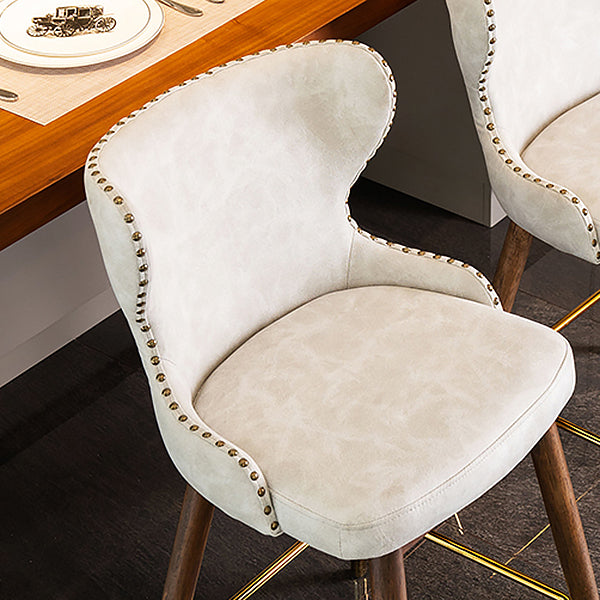 Solid Wood Counter Stools Industrial Fabric Counter Stools with Low Back