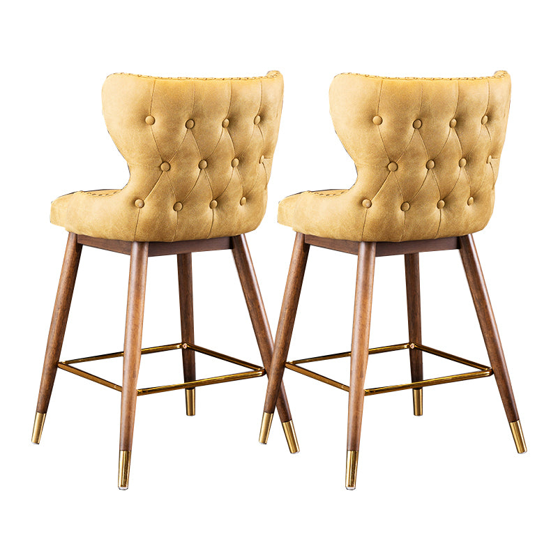 Solid Wood Counter Stools Industrial Fabric Counter Stools with Low Back