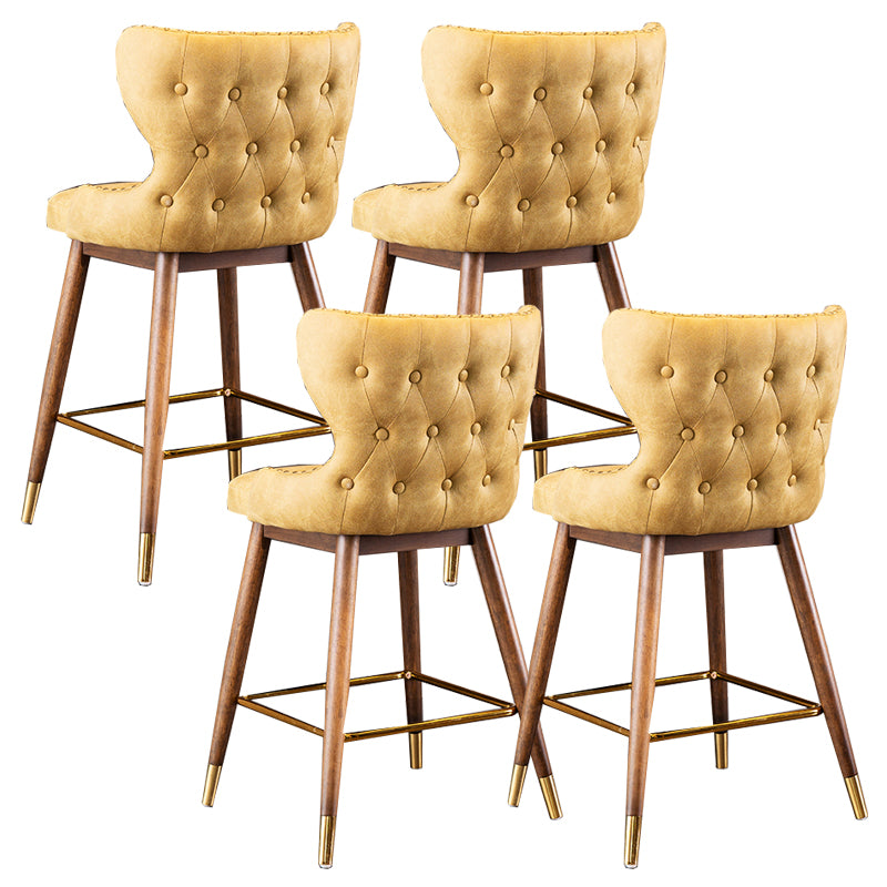 Solid Wood Counter Stools Industrial Fabric Counter Stools with Low Back