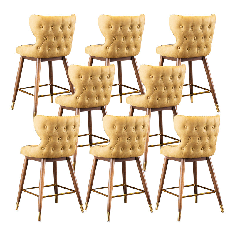Solid Wood Counter Stools Industrial Fabric Counter Stools with Low Back