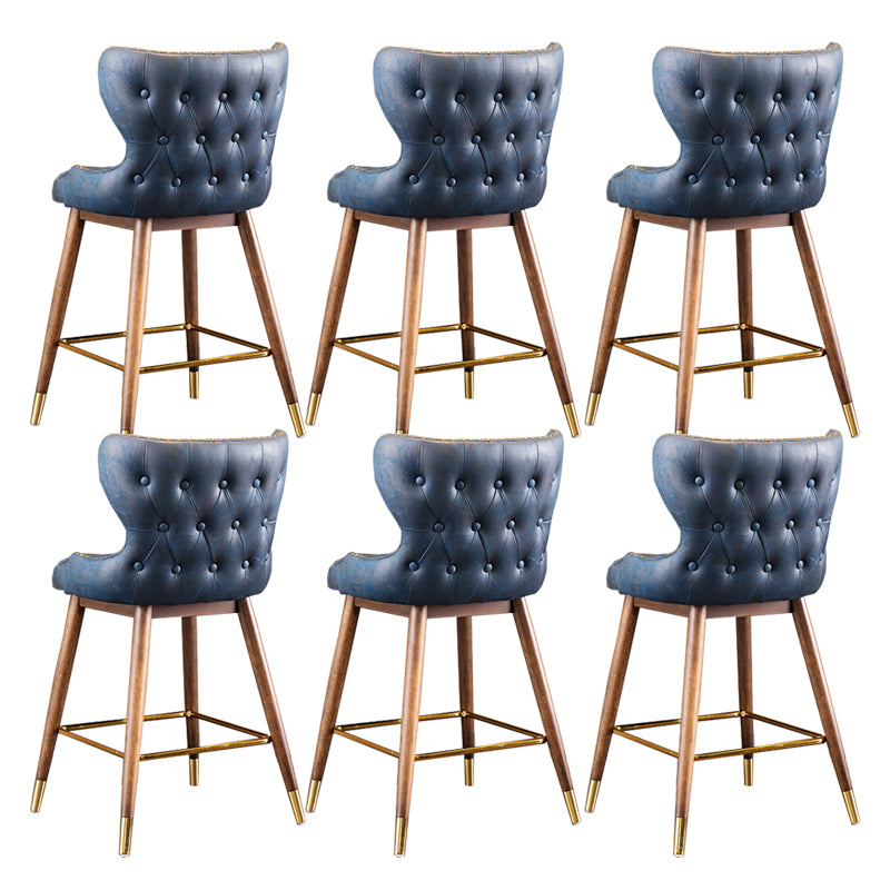 Solid Wood Counter Stools Industrial Fabric Counter Stools with Low Back