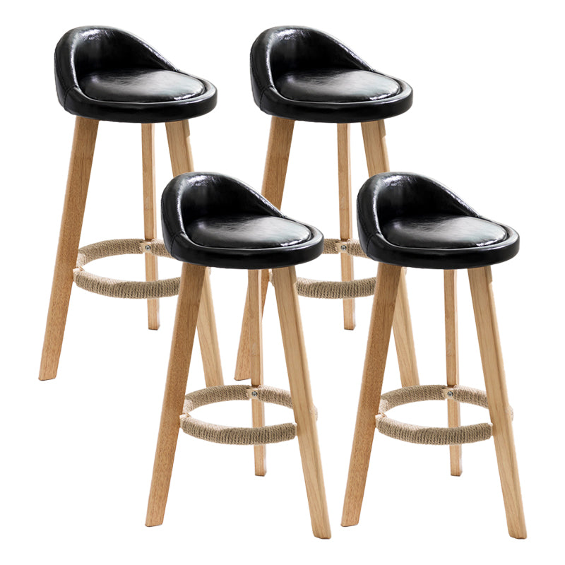 Solid Wood Counter Stools Industrial Style Counter Stools with Low Back