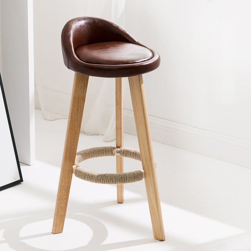 Solid Wood Counter Stools Industrial Style Counter Stools with Low Back