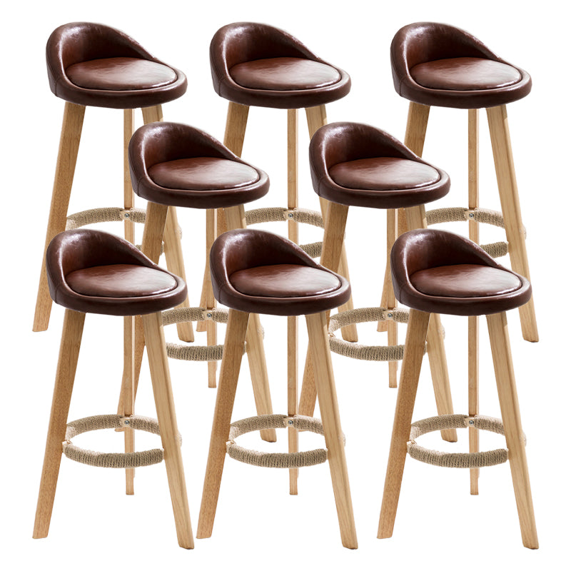 Solid Wood Counter Stools Industrial Style Counter Stools with Low Back