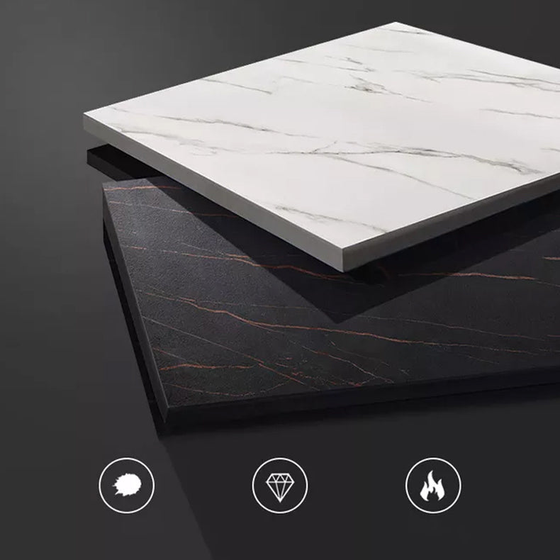 Modern Metal and Stone Bar Table Free Form Bar Table with Storage Base