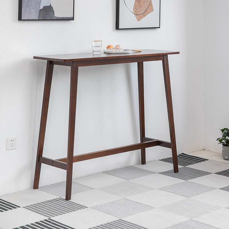 Solid Wood Counter Height Dining Table Contemporary Rectangle Bar Table
