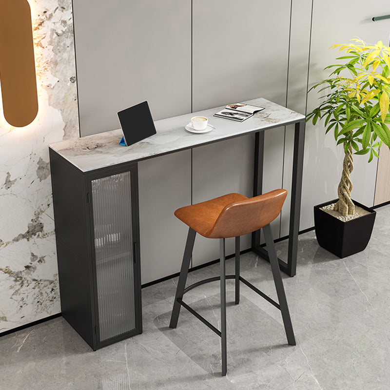 Industrial Style Bar Table Rectangle Stone Bar Dining Bar Table