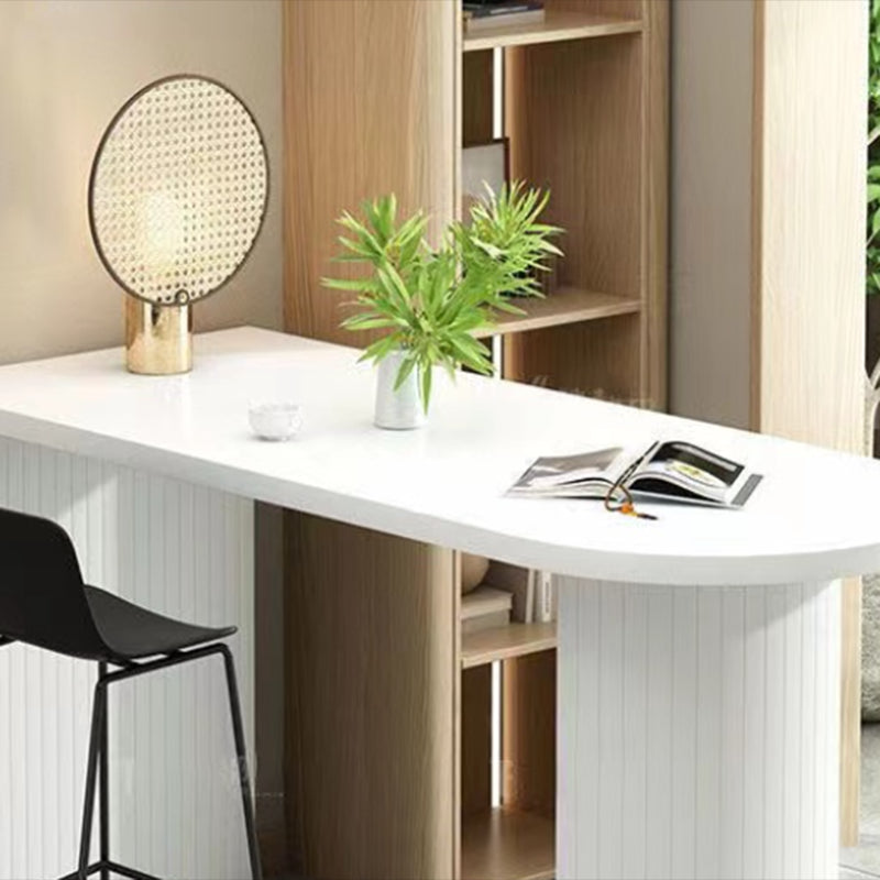 Modern Solid Wood Bar Table Living Room Fixed Bistro Bar Desk