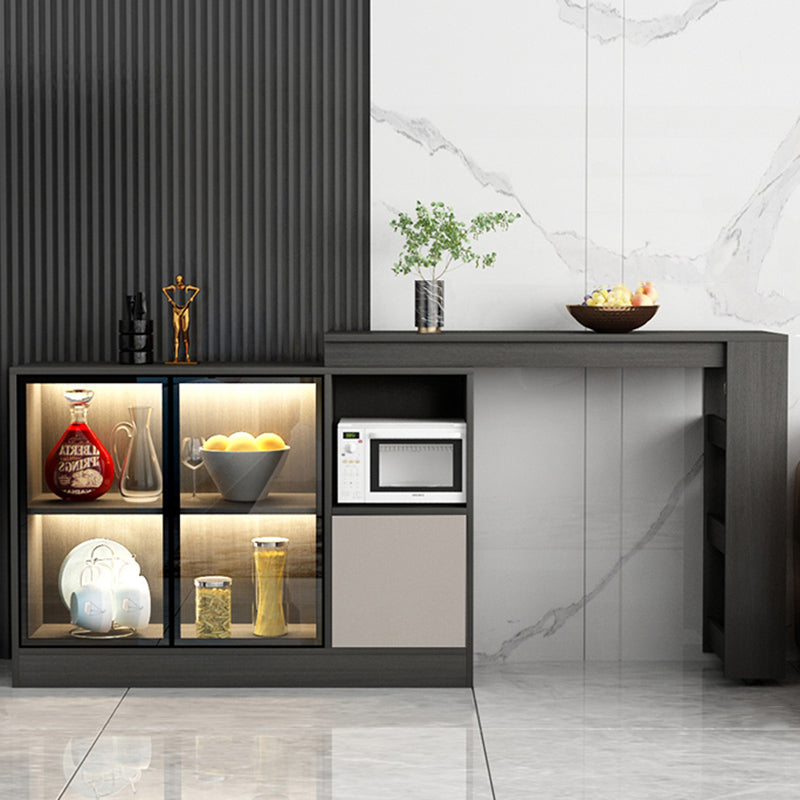 Modern Style Rectangle Bar Table Living Room Bistro Bar Desk with Storage