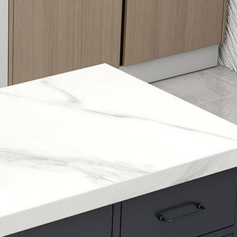 Dining Room Kitchen Island Table Marble Modern Prep Table with Drawer