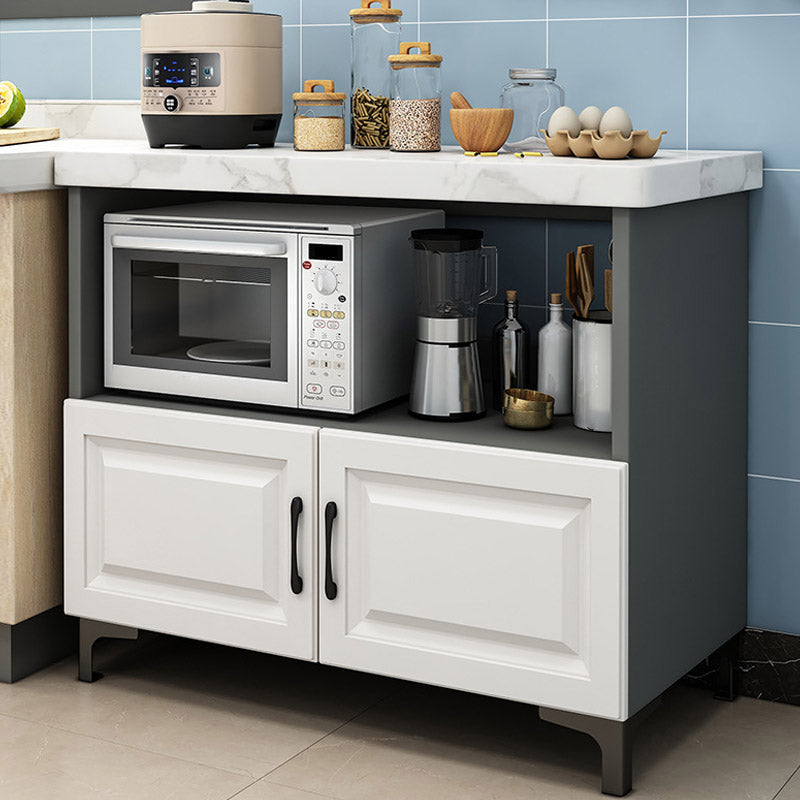 Dining Room Kitchen Island Marble Modern Prep Table with Storage Cabinet