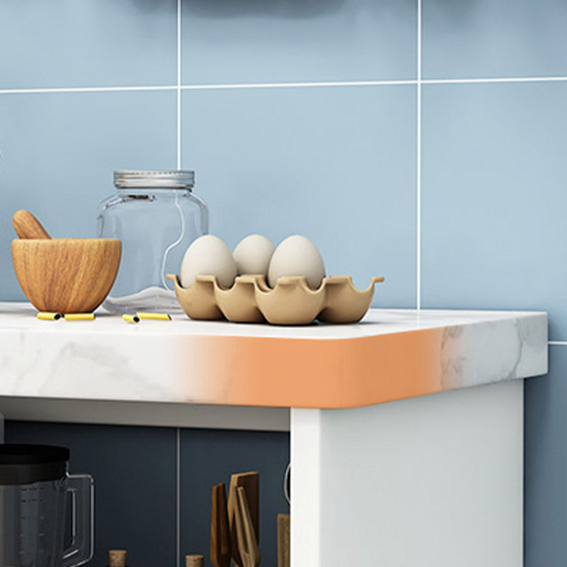 Dining Room Kitchen Island Marble Modern Prep Table with Storage Cabinet