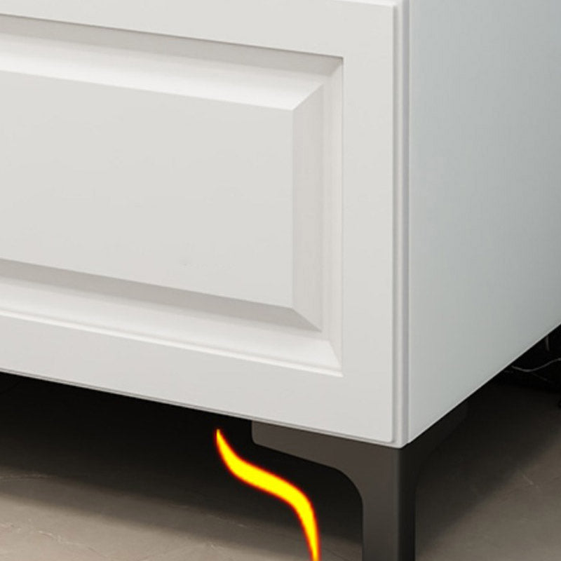 Dining Room Kitchen Island Marble Modern Prep Table with Storage Cabinet