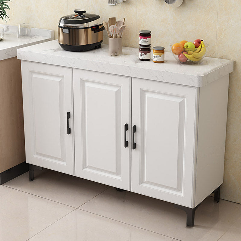 Dining Room Kitchen Island Marble Modern Prep Table with Storage Cabinet