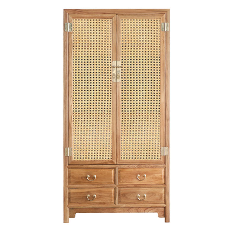 Modern Style Wood Wardrobe Cabinet Clothes Rail Wardrobe Armoire
