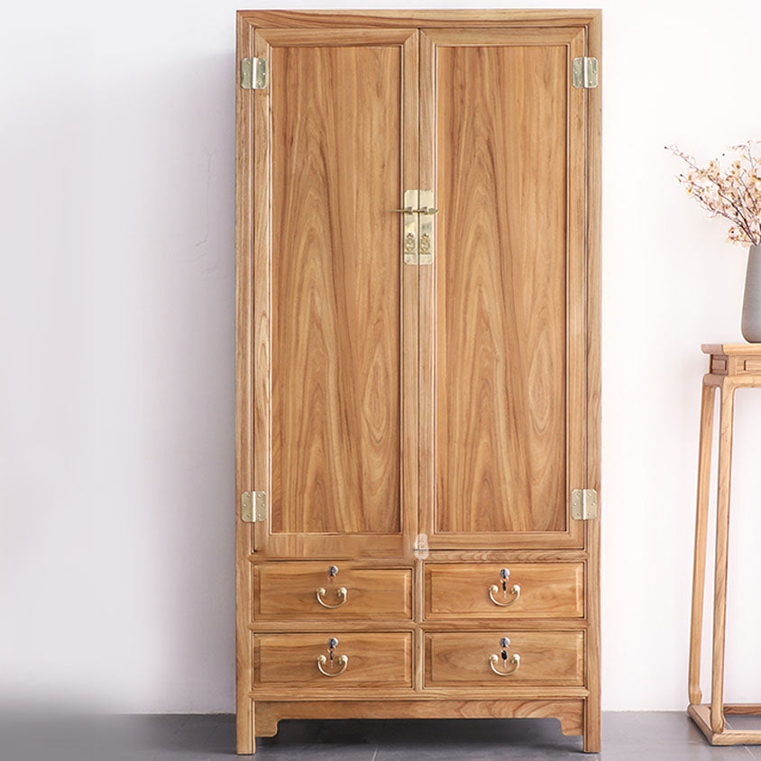 Modern Style Wood Wardrobe Cabinet Clothes Rail Wardrobe Armoire