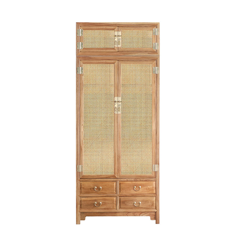 Modern Style Wood Wardrobe Cabinet Clothes Rail Wardrobe Armoire
