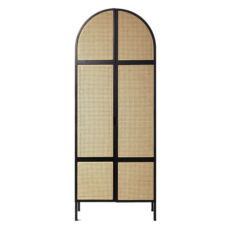 Modern Style Wardrobe Cabinet Solid Wood Wardrobe Armoire with Shelves