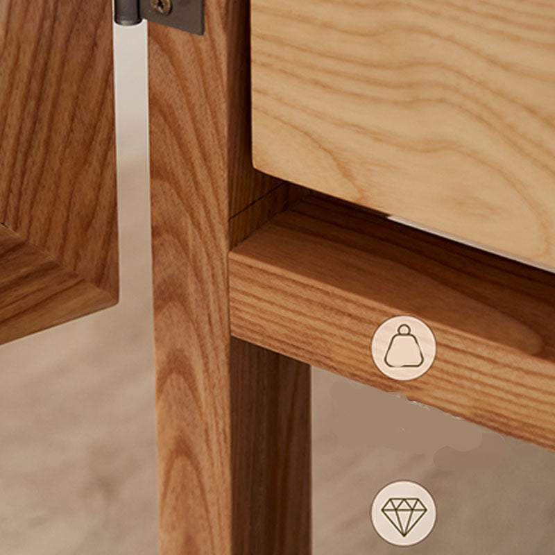 Modern Style Wardrobe Cabinet Solid Wood Wardrobe Armoire with Shelves