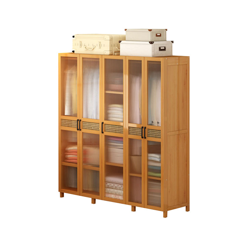 Modern Style Wardrobe Cabinet Wood Wardrobe Armoire with Shelves