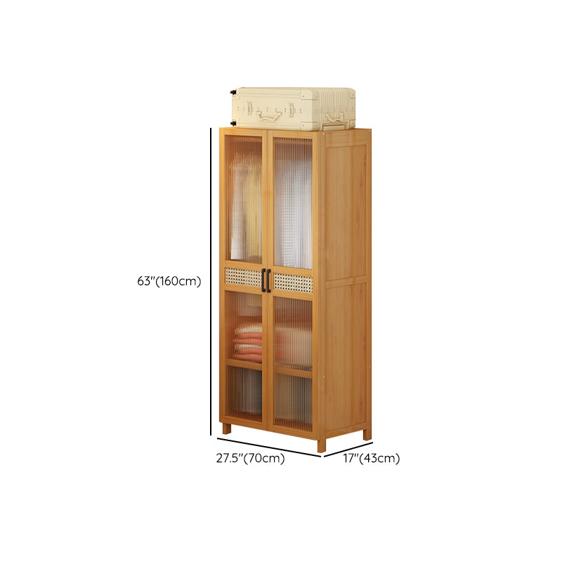 Modern Style Wardrobe Cabinet Wood Wardrobe Armoire with Shelves