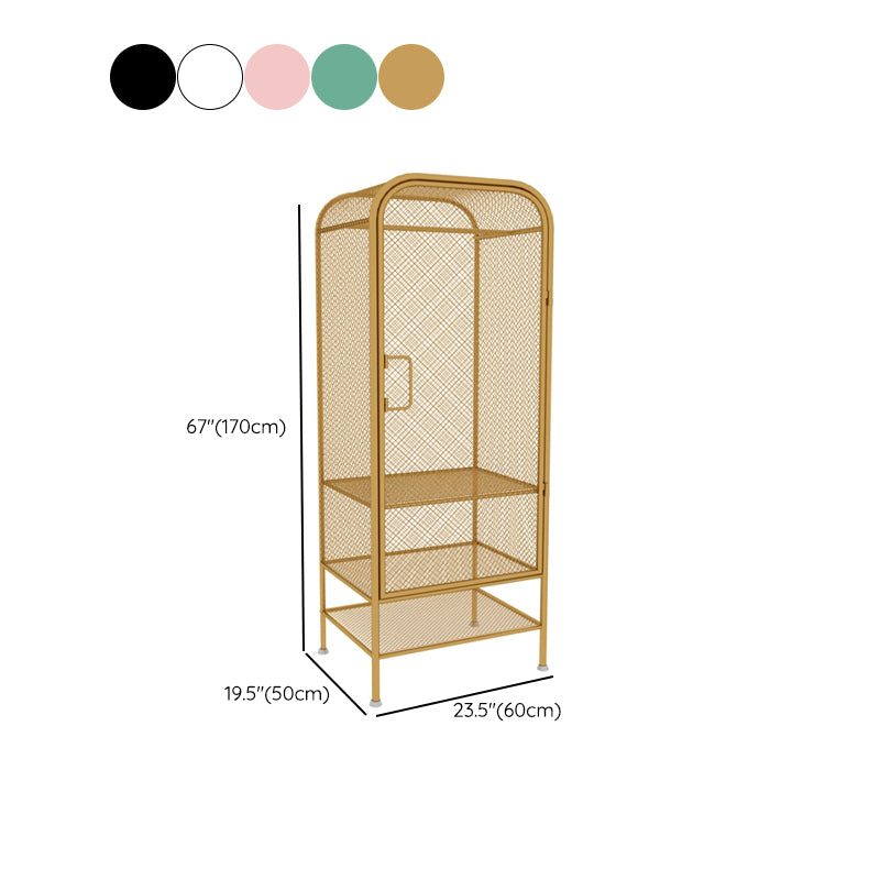 Metal Wardrobe Cabinet Modern Style Clothes Rail Wardrobe Armoire